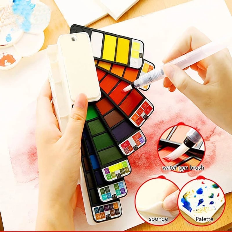 Dernier Jour -50% | AquaFold™ Palette Aquarelle Portable