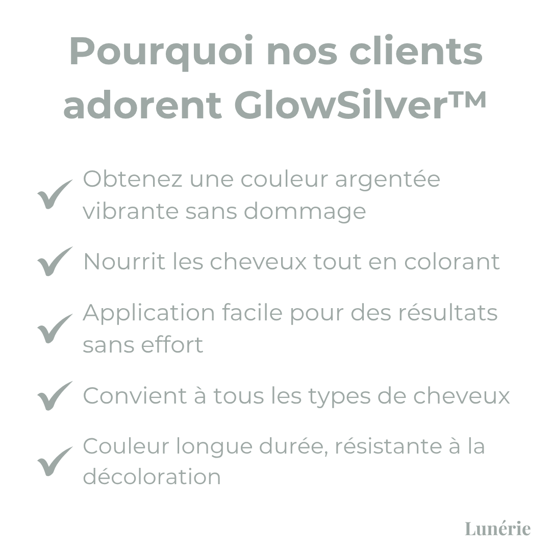 1 ACHETÉ =  1 OFFERT | GlowSilver™ Teinture Capillaire Naturelle 2-en-1