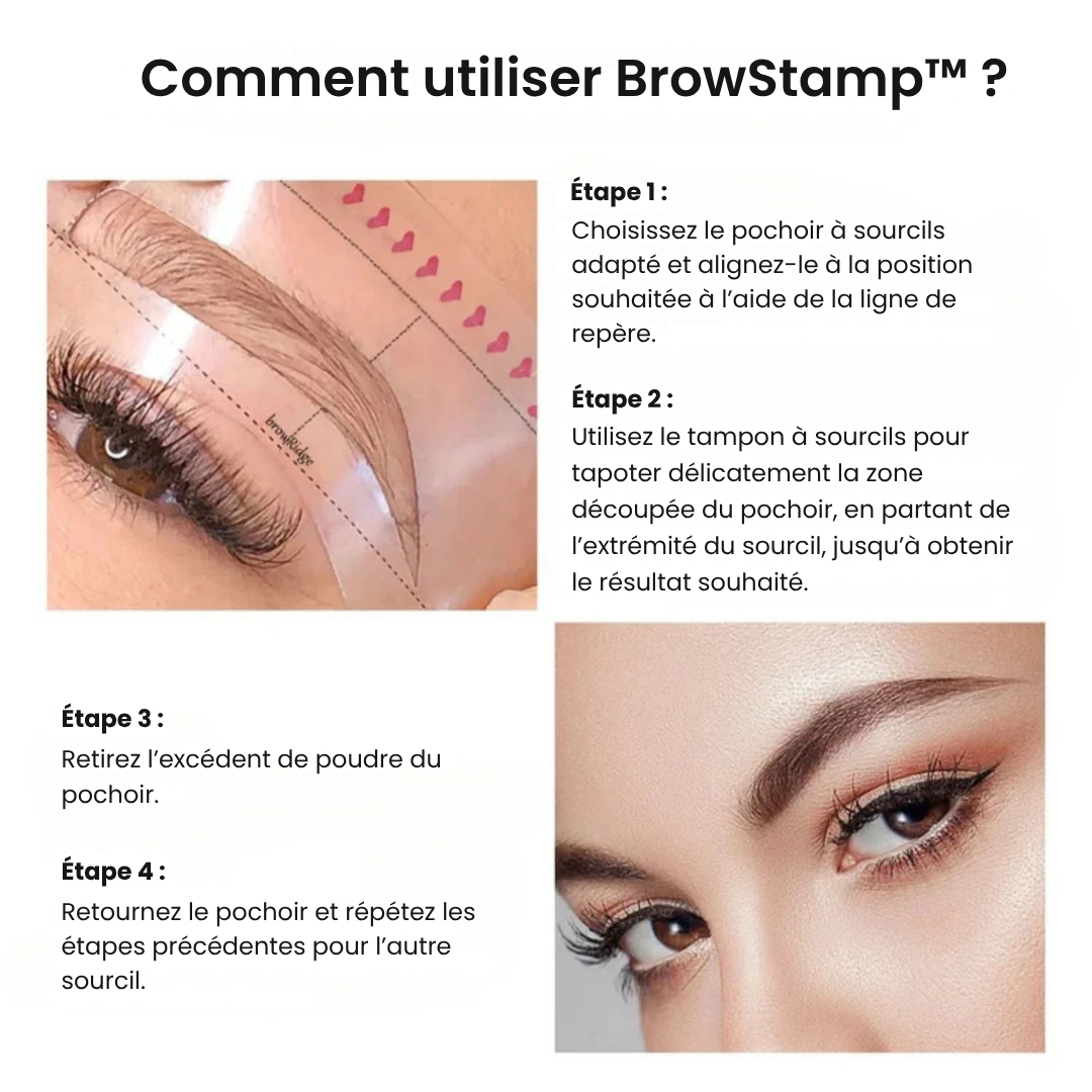 Dernier Jour -50% | BrowStamp™ Kit de stylisation des sourcils