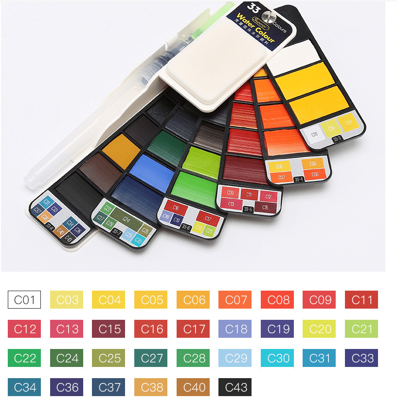 Dernier Jour -50% | AquaFold™ Palette Aquarelle Portable