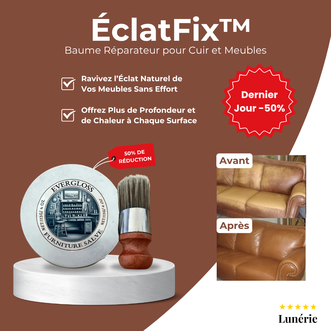 Dernier Jour -50% | ÉclatFix™ Baume Réparateur pour Cuir et Meubles