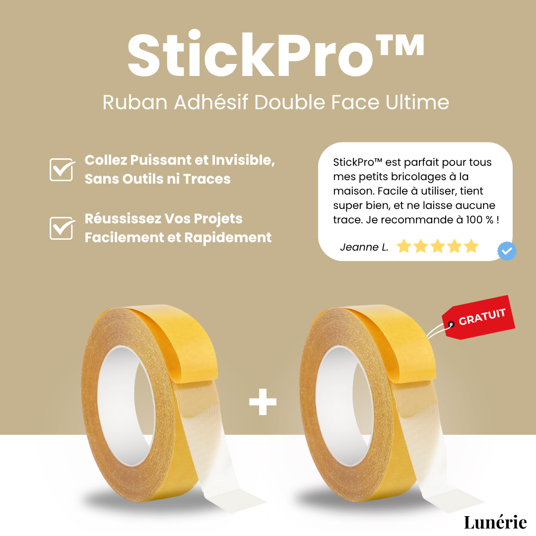 1 ACHETÉ = 1 OFFERT | StickPro™ Collez solidement et proprement, sans effort ni outil !