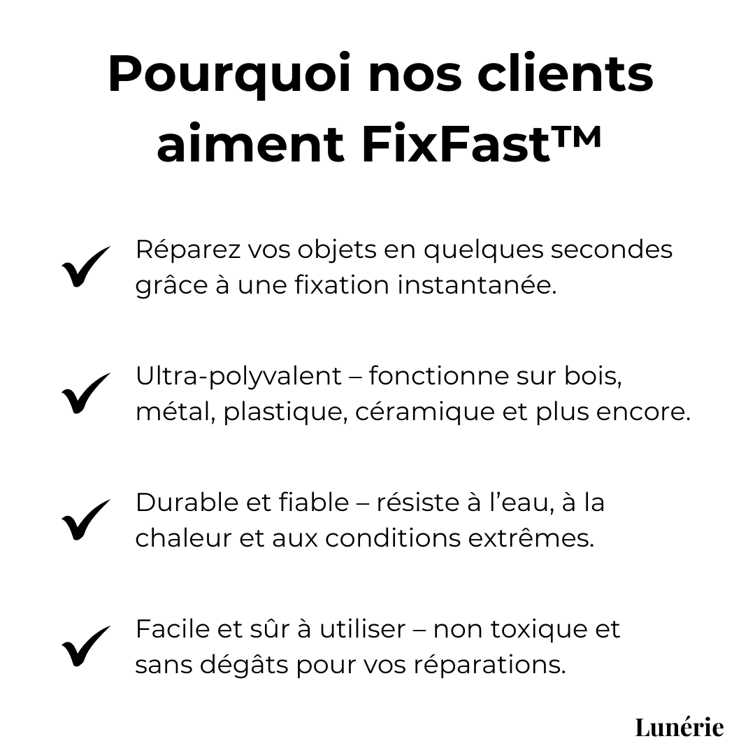 FixFast™ Colle Réparatrice Tout Usage | Dernier Jour 1+1 GRATUIT🔥