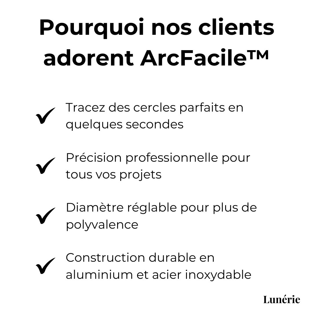 Dernier Jour -50% | ArcFacile™ Outil de Traçage de Cercles