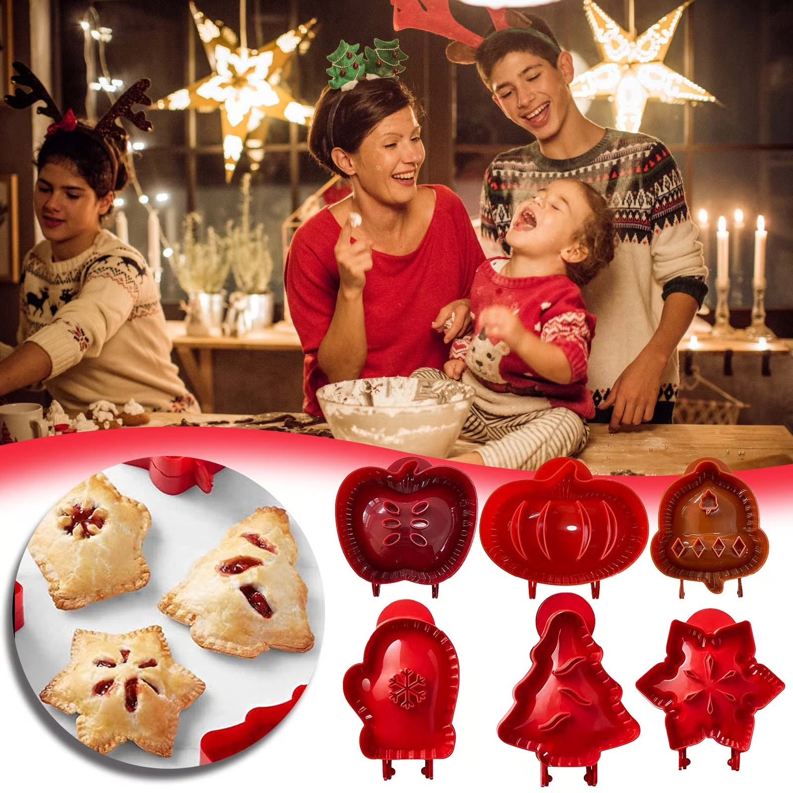 Dernier Jour -50% | FestiMoules™ Moules de cuisson festifs (6 pièces)