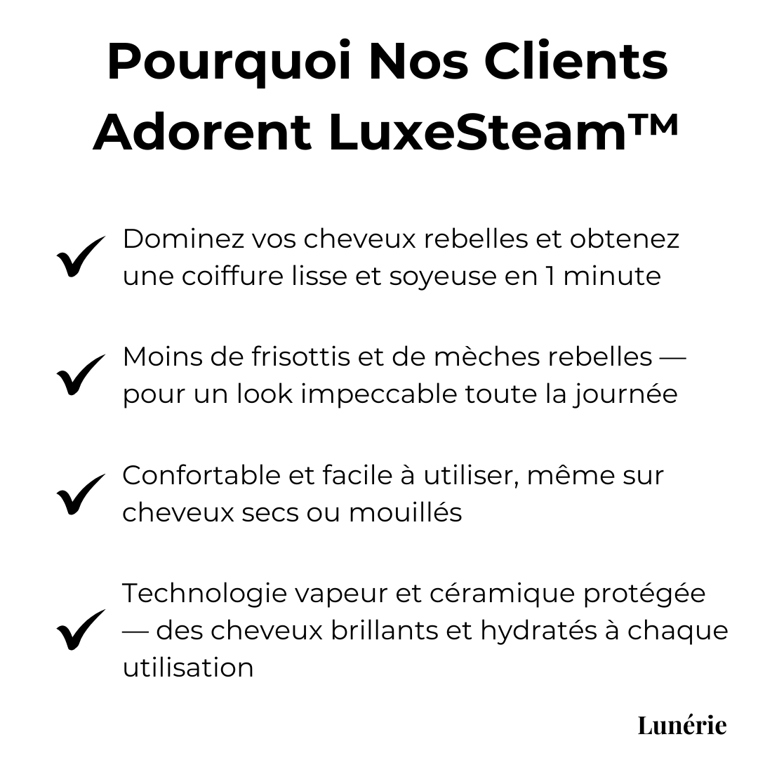 Dernier Jour -50% | LuxeSteam™ Lisseur Vapeur Précis