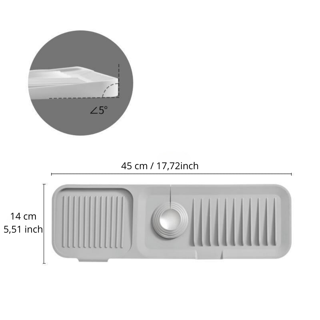 50% DE RÉDUCTION I DryMate™ Tapis d'Égouttage en Silicone