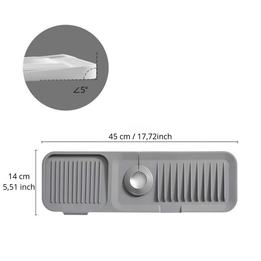 50% DE RÉDUCTION I DryMate™ Tapis d'Égouttage en Silicone