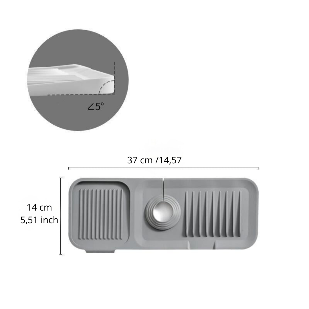 50% DE RÉDUCTION I DryMate™ Tapis d'Égouttage en Silicone