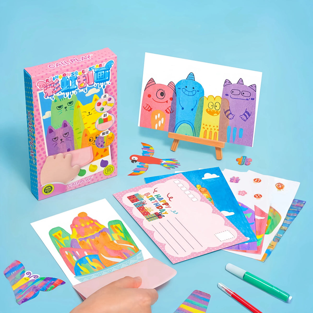 Dessin A Gratter Enfant Kit Créatif Suevut Scratch Art - 35 Pièces : Papier à Gratter Arc-en-Ciel, Crayons Aquarelle, Grattoir - Activité Manuelle Enfants Dessin A Gratter Enfant Kit Créatif Suevut Scratch Art - 35 Pièces : Papier à Gratter Arc-en-Ciel, Crayons Aquarelle, Grattoir - Activité Manuelle Enfants