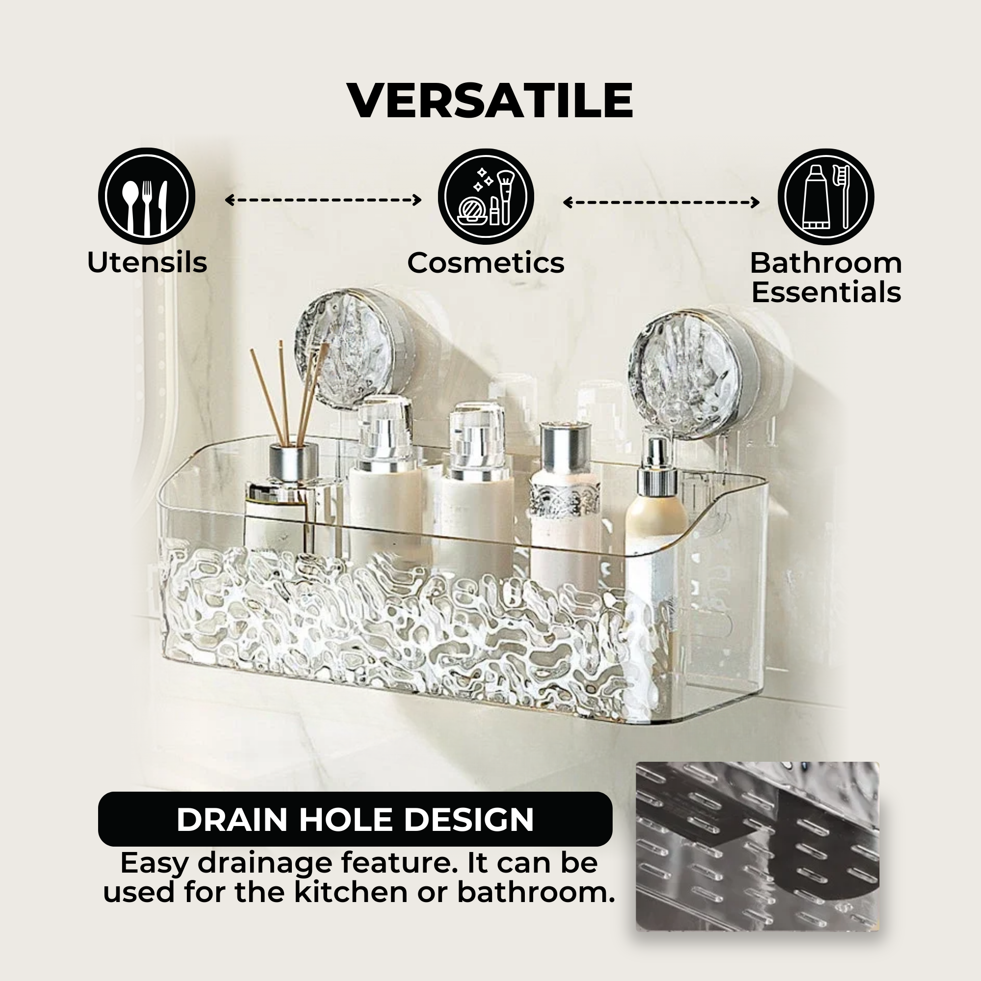 FlexiSpace™ Panier Suspendu de Salle de Bain Sans Perçage