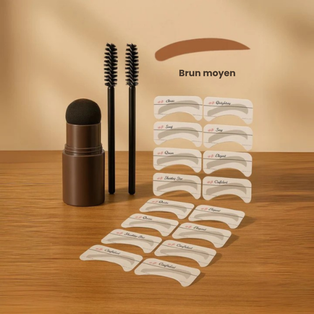 Dernier Jour -50% | BrowStamp™ Kit de stylisation des sourcils