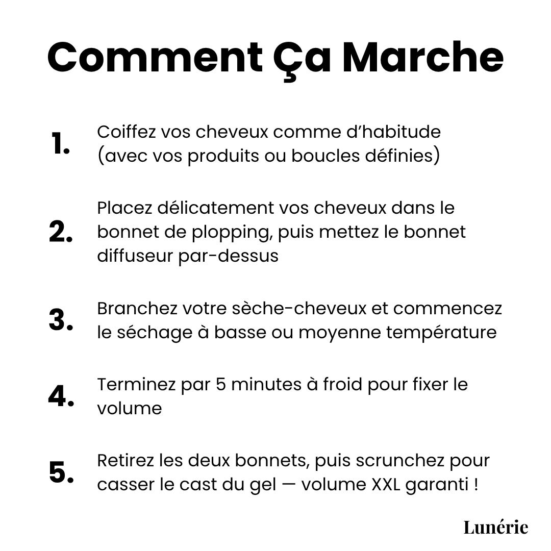 Dernier Jour - 50%🔥 | HairNet™ Coffret Volume Intense (Bonnet de Plopping + Bonnet Diffuseur)