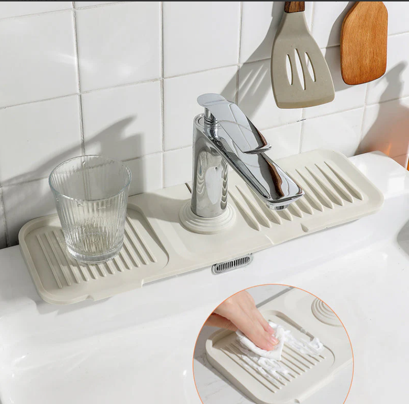 50% DE RÉDUCTION I DryMate™ Tapis d'Égouttage en Silicone