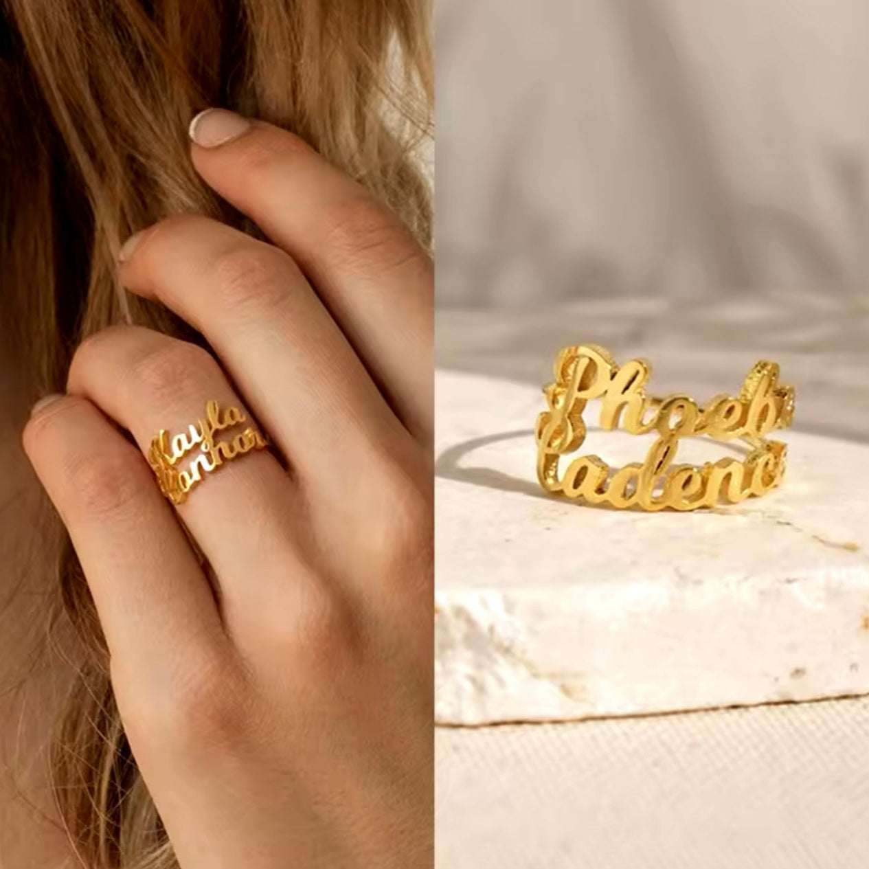 Dernier Jour -50% | ÉterniLove™ Bague Personnalisable 2-en-1