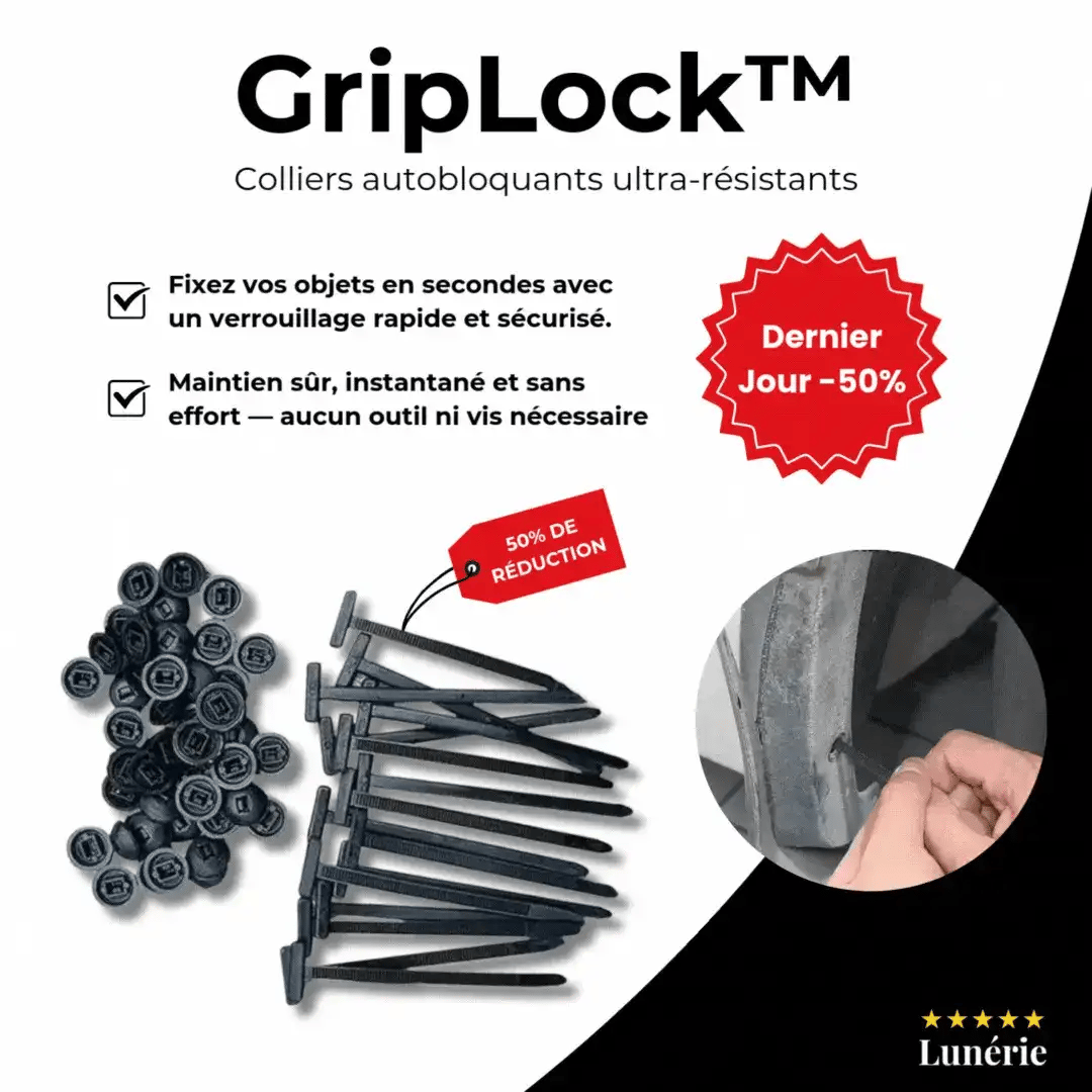 Dernier Jour -50% | GripLock™ Colliers autobloquants ultra-résistants