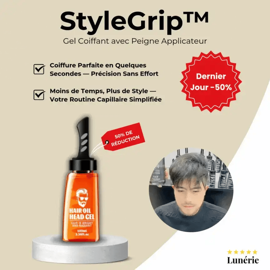 Dernier Jour -50% | StyleGrip™ Gel Coiffant avec Peigne Applicateur