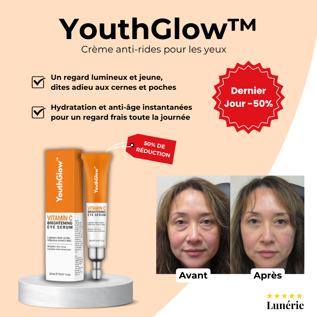 Dernier Jour -50% | YouthGlow™ Crème anti-rides pour les yeux