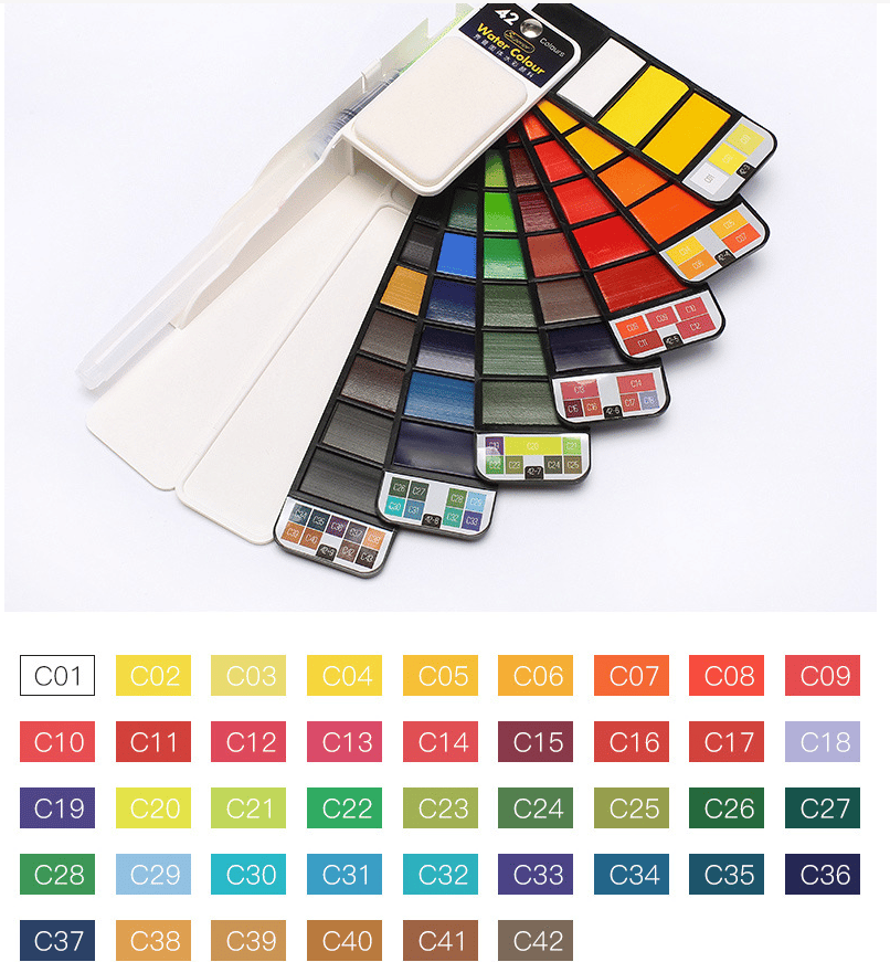Dernier Jour -50% | AquaFold™ Palette Aquarelle Portable