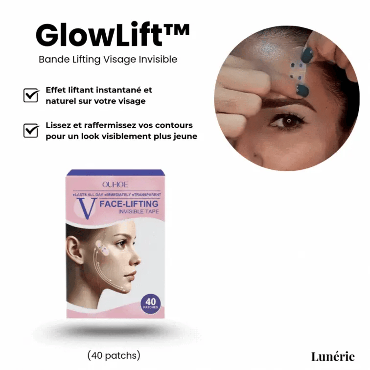 Dernier Jour -50%🔥 | GlowLift™ Bande Lifting Visage Invisible (40 patchs)