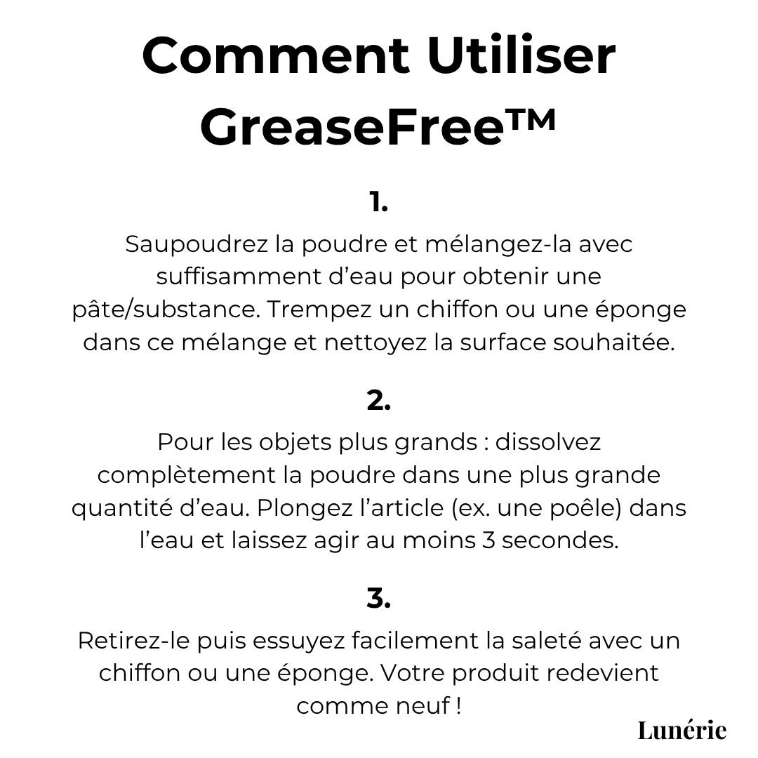 Dernier Jour -50% | GreaseFree™ Poudre Détachante (3 pièces)