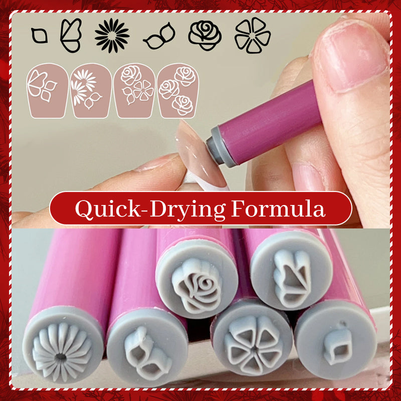 5 + 5 GRATUIT | NailCréa™ - Set de Stylos Tampons Nail Art