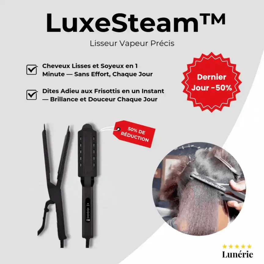 Dernier Jour -50% | LuxeSteam™ Lisseur Vapeur Précis