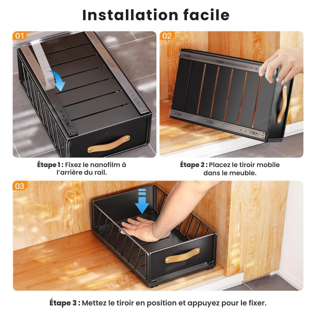 Dernier Jour -50% | SlideRack™ Rangement Coulissant Sans Outils (Lot de 2)