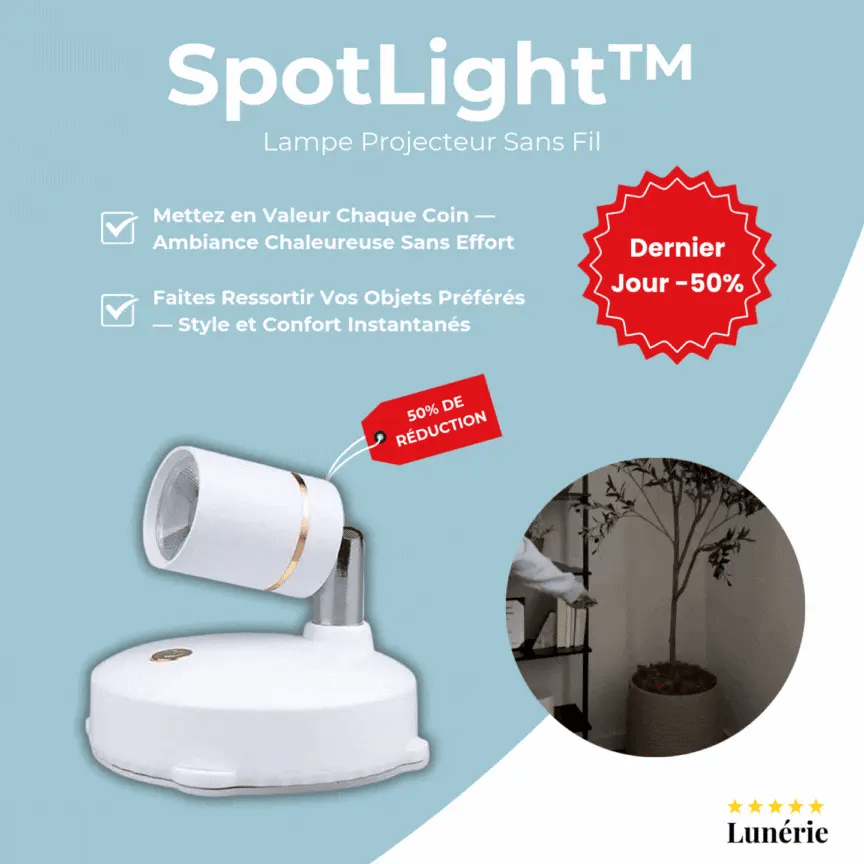 Dernier Jour -50% | SpotLight™ Lampe Projecteur Sans Fil